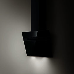 Elica Ascent 60cm Wall Mounted Chimney Cooker Hood Black Glass